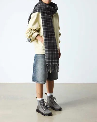 Dr. Martens Combs W Suede Utility Boots In Animal Print