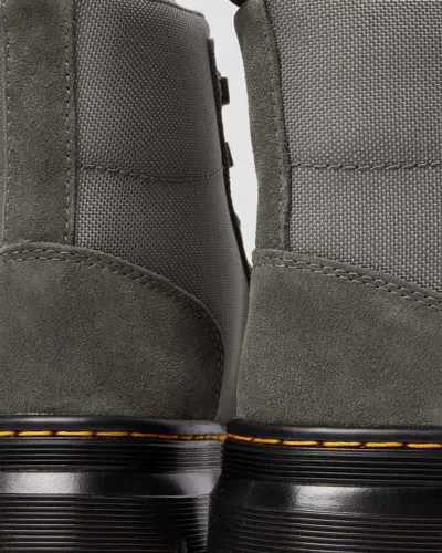 Dr. Martens Combs W Suede Utility Boots In Animal Print