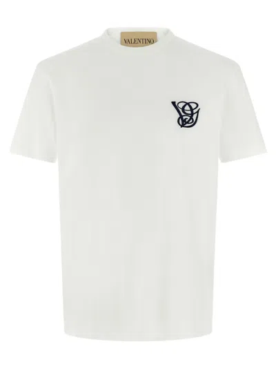 Valentino Cotton T-shirt With Vg Patch In White
