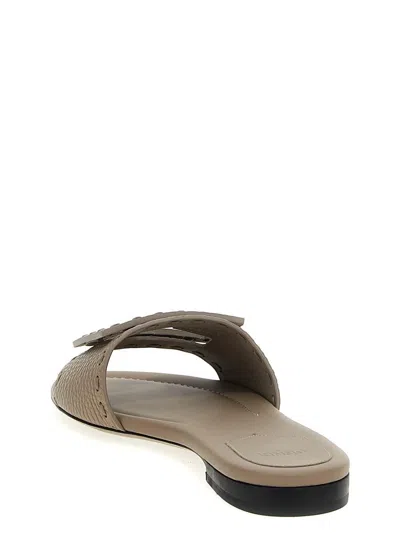 Fendi 'baguette' Slides In Gray