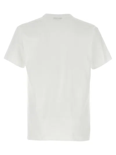 Comme Des Garçons Play Printed T-shirt And Logo Patch In White