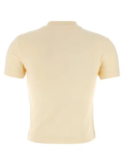 Jacquemus Gros Grain Crew Neck Cotton Blend Top In Neutral