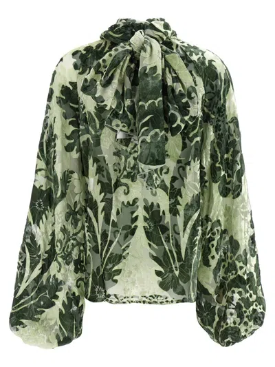 F.r.s For Restless Sleepers For Restless Sleepers Printed Silk Blouse