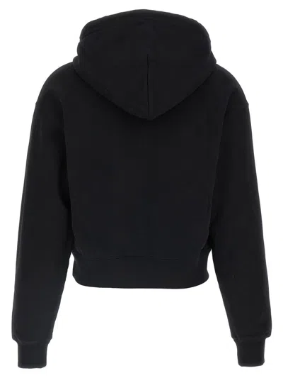Jacquemus Le Grosgrain Logo Cotton Fleece Crop Hoodie