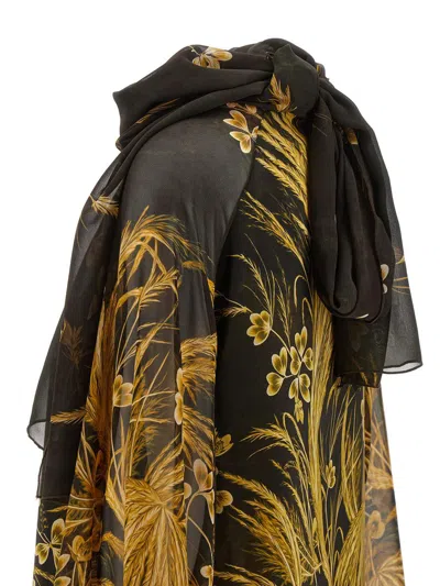 F.r.s For Restless Sleepers Floral-print Tie-neck Blouse In Multi