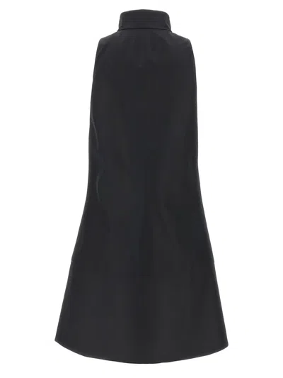 Giovanni Bedin High-neck Button-fastening Midi Dress In Black