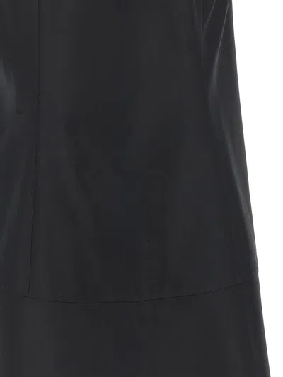 Giovanni Bedin High-neck Button-fastening Midi Dress In Black