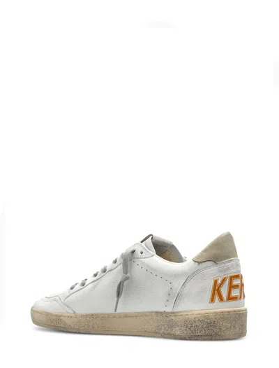 Golden Goose Distressed Low-top Sneakers With Star Detail And Vintage Aesthetic