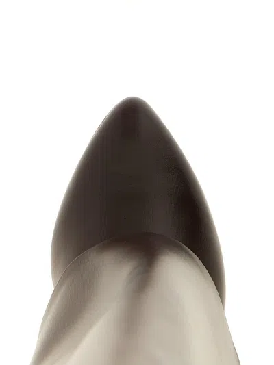 Givenchy Shark Brown Boots With Padlock Detail And Slip-on Style In Leather Woman