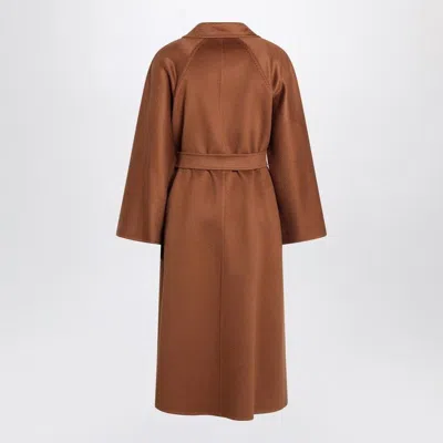Max Mara Wrap Coat In Brown Cashmere Women