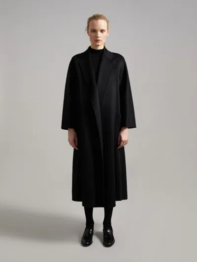 Max Mara Iconic Ludmilla Cashmere Coat With Kimono Sleeves In Black