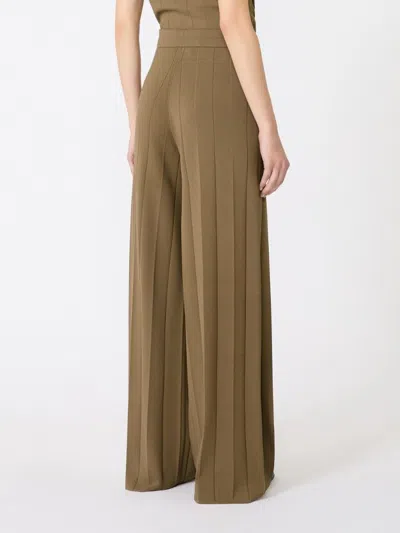 Max Mara Lama Knitted Trouser Hazelnut In Brown