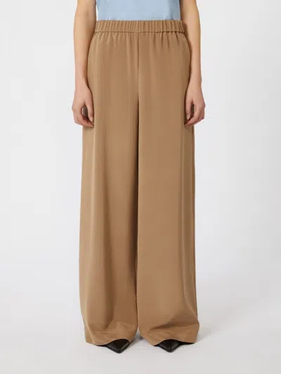 Max Mara Women's Bonn Long Trouser Hazelnut | Size It 44 | 2521136018600037 In Brown