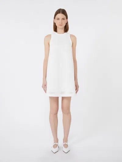 Max Mara Sleeveless Mini Dress In White