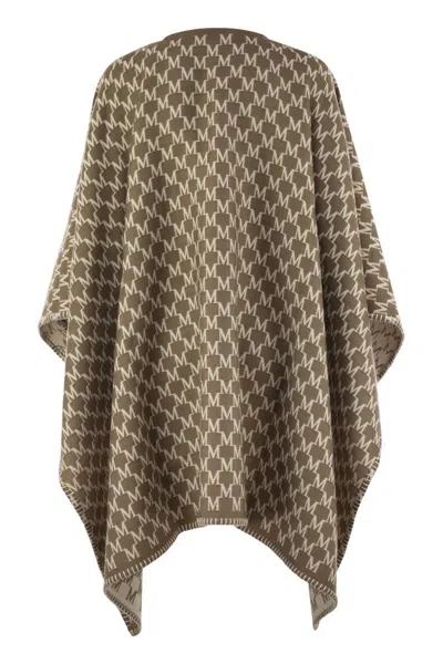 Max Mara Editti - Wool And Cotton Jacquard Poncho
