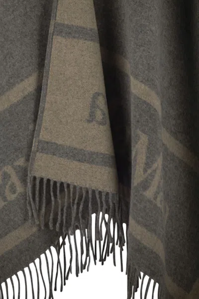 Max Mara Hildestd - Jacquard Wool Poncho