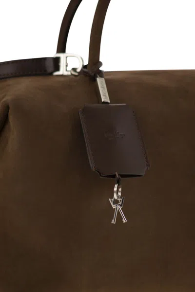 Max Mara Holdalllsuede - Large Nubuck Leather Satchel