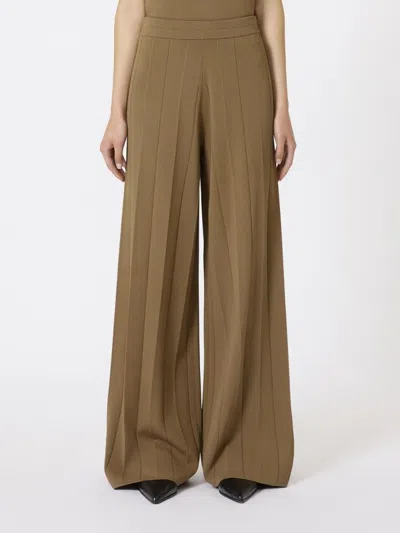 Max Mara Lama Knitted Trouser Hazelnut In Brown