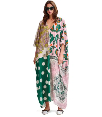 Essentiel Antwerp Hansas Printed Kaftan Combo1 Off White In Multi