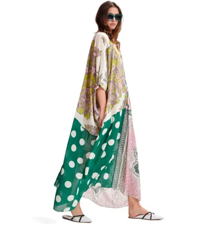 Essentiel Antwerp Hansas Printed Kaftan Combo1 Off White In Multi