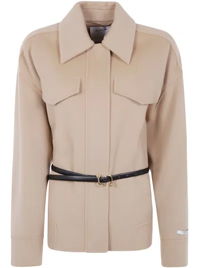 Sportmax Max Mara  Cantore - Double Wool Caban In Neutral