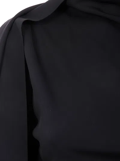Sportmax Max Mara  Long Asymetrical "nicchia" Dress In Black