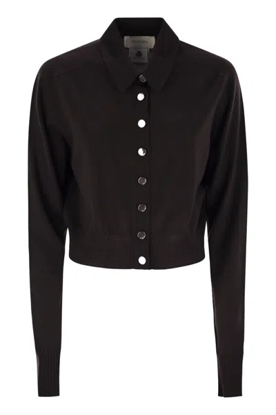 Sportmax Perseo Button-up Knitted Cardigan In Black