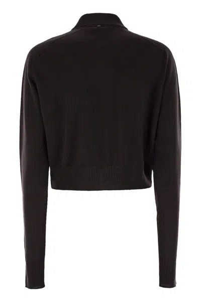 Sportmax Perseo Button-up Knitted Cardigan In Black