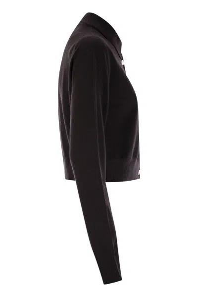 Sportmax Perseo Button-up Knitted Cardigan In Black