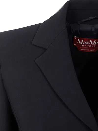 Max Mara Studio Colibri Single-breasted Jacket In Black