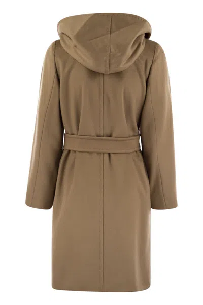 Max Mara Studio Hooded Belted "newmang" Coat