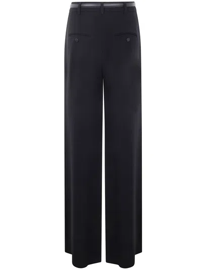 Max Mara Belted Trousers In Blue