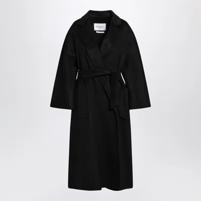 Max Mara Wrap Coat In Black Cashmere
