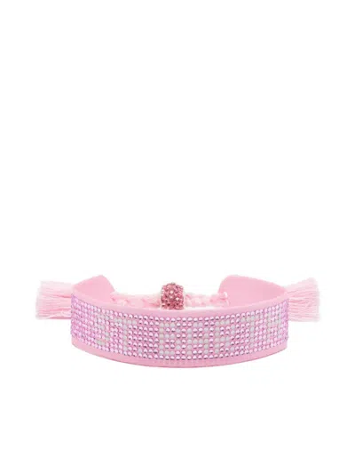 Mc2 Saint Barth Beaded-tassel Bracelet In Pink
