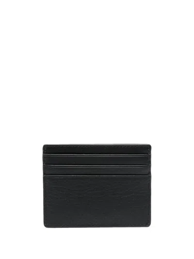 Michael Kors Pebbled Texture Compact Design Card Case In Black