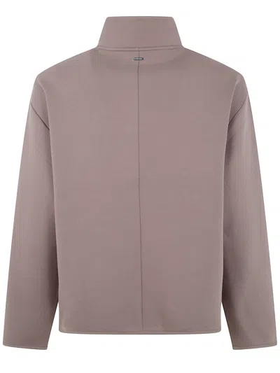 Michael Kors Double Breasted Zip Mock Collar Jacket