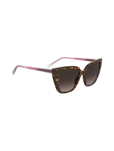 Missoni 0177 Cat-eye Logo Sunglasses In Brown