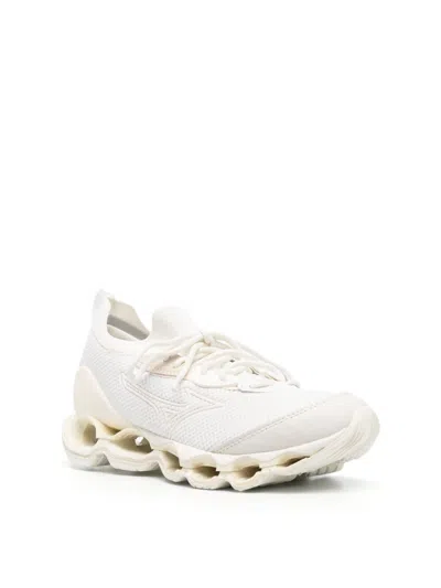 Mizuno Man Sneakers Ivory Size 10.5 Textile Fibers