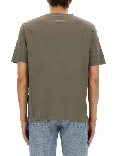 Mm6 Maison Margiela Mm6 By Maison Margiela Relaxed-fit Cotton T-shirt With Logo Patch In Green