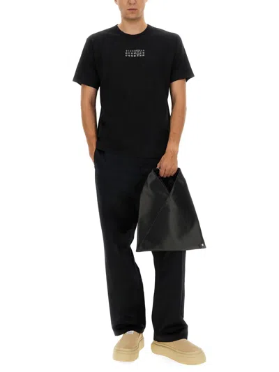 Mm6 Maison Margiela Numeric Signature Mm6 T-shirt Black In Black