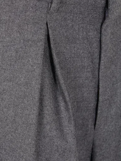 Mm6 Maison Margiela Mm6 By Maison Margiela High-waisted Tailored Pants With Wide Leg In Gray