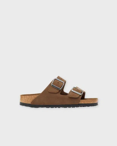 Birkenstock Sandal Arizona Soft Footbed Suede Leather Ljusbrun