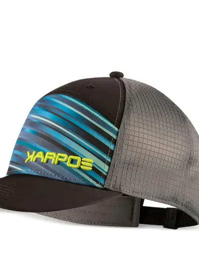 Karpos Striped Mesh-panel Cap In Black