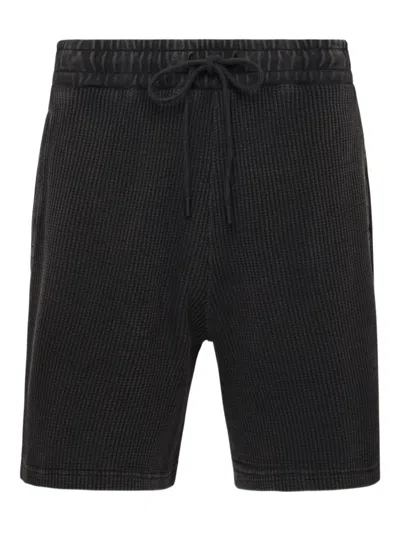 Jw Anderson Ribbed Drawstring Shorts In Black
