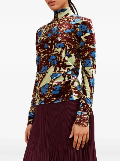Colville Multicolor Polo Turtle Neck Top In Multi