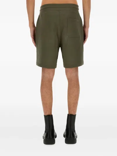 Belstaff Logo Embroidered Bermuda Shorts In Green