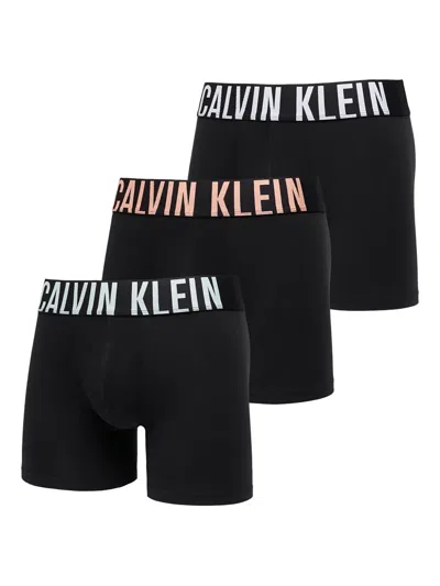 Calvin Klein Logo-waistband Boxer Briefs In Black