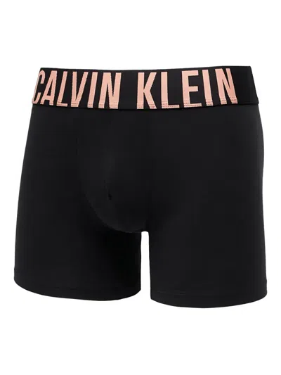 Calvin Klein Logo-waistband Boxer Briefs In Black