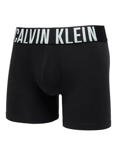 Calvin Klein Logo-waistband Boxer Briefs In Black