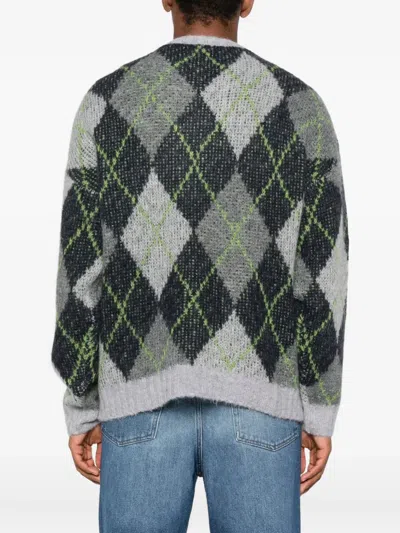 Emporio Armani Argyle-check Jumper In Multi